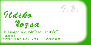 ildiko mozsa business card